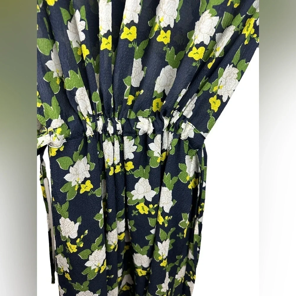 Anthropologie Whit Sadie Long Floral Maxi Dress 100% SIlk sz Small‎ NEW $568 - Picture 5 of 9